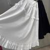2025 весна и лето новый продукт милая и нежная универсальная юбка с грибковым краем сращивание слоев