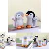 Charming Pink Gray Black Plush Penguin Doll Ultra Soft Stuffed Animal Keychain Gift For Kids And Collectors