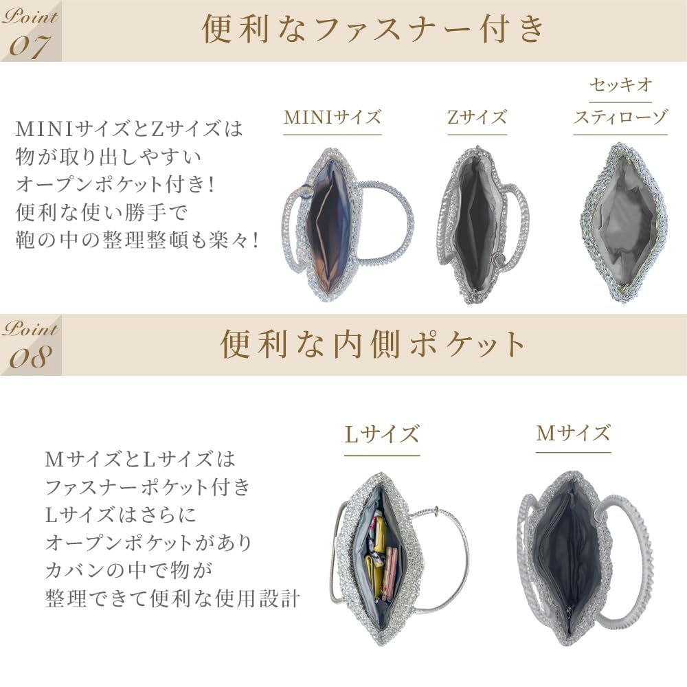 For Wire Bags Z Bag-in-bag (shiny Pink, Size)