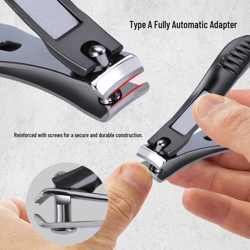 German Precision 12-Piece Stainless Steel Nail Clipper & Manicure Set - High-Quality Grey Glossy Finish