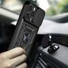 Case for IPHONE 14 ARMOR SLIDE RING CASE BACK + GLASS