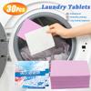 30Pcs Laundry Tablets Strong Decontamination Laundry Detergent Sheet Underwear Clothes Cleaning Detergent Laundry Bubble Paper