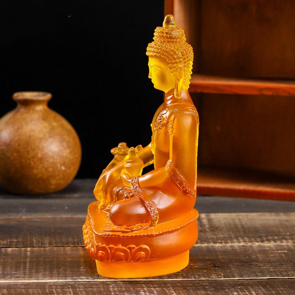 Статуя Будды Медицины в тайском стиле Изделия из смолы Изделия из смолы Будда ручной работы Украшения Дзен Фармацевт Буддийская скульптура Офис