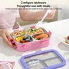 304 Stainless Steel Thermal Lunch Box 3 Compartments Bento Lunch Box  School Use