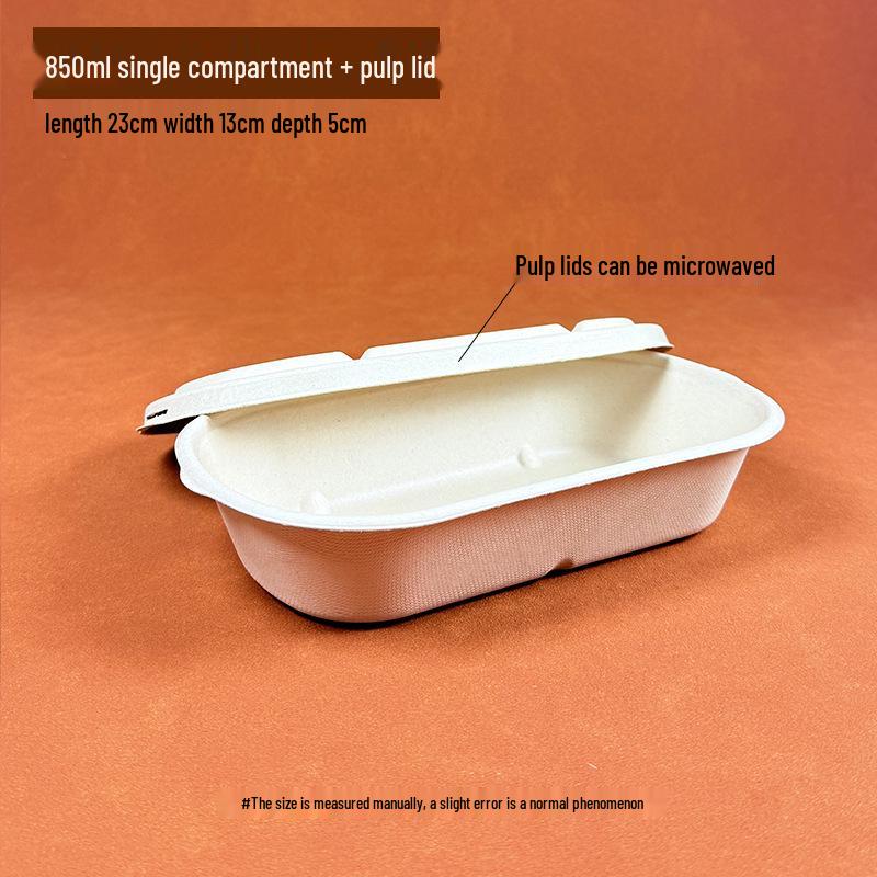 Eco-friendly Three-Compartment Disposable Bento Box – Microwaveable Paper Lunch Container for Salads and Light Meals