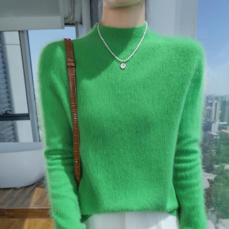 Женский кашемировый свитер Qinghe кашемир 30% кашемир 30% норка 30% шерсть 10% нейлон Женский осенне-зимний толстый кашемировый свитер мягкий и теплый