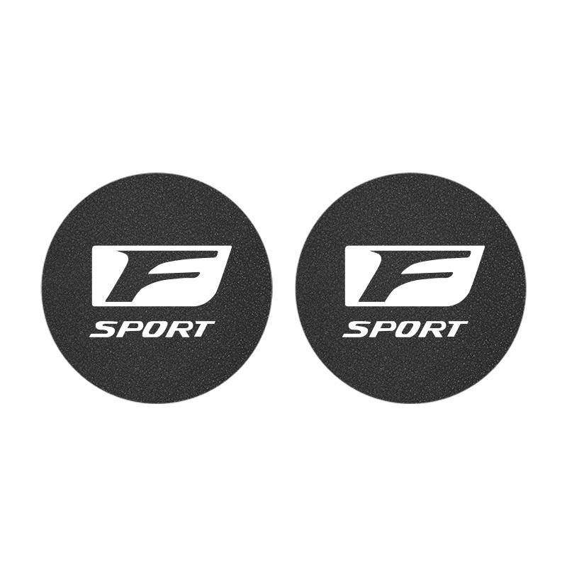 2Pcs Car Suede Coaster Anti-Slip Water Cup Pad Accessories For Lexus F SPORT GS GX IS LS LX CT LC LBX NX RX 350h 450h ES UX 300e