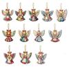 12pcs 2D Flat Christmas Hanging Colorful Design Home Decor  Christmas Gift Giving