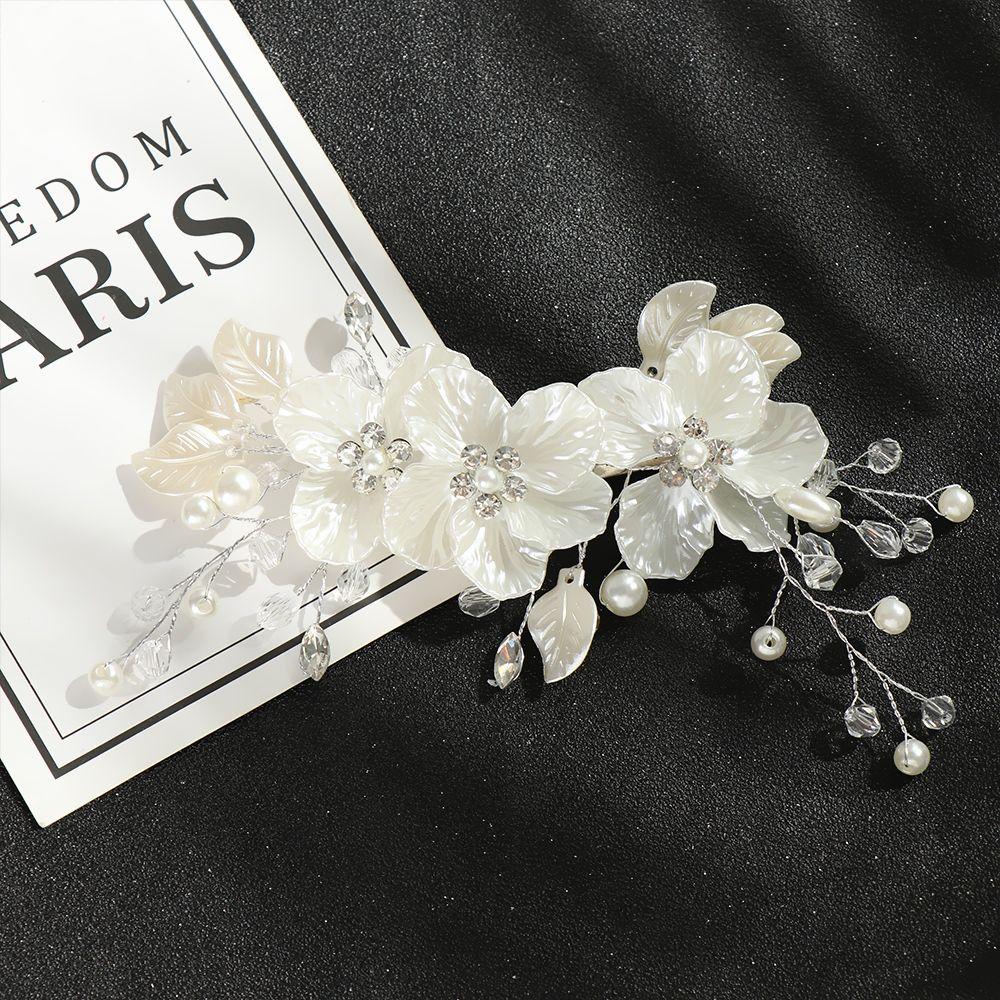 Fashion Crystal Pearl Hair Accessories Bridal Clips Flower Hair Pin Hair Combs Bridesmaid Tiara