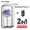 2IN1 For Nothing Phone 1 Glass Full Coverage Screen Protector Tempered Glass + Camera Lens Film For Nothing Phone1