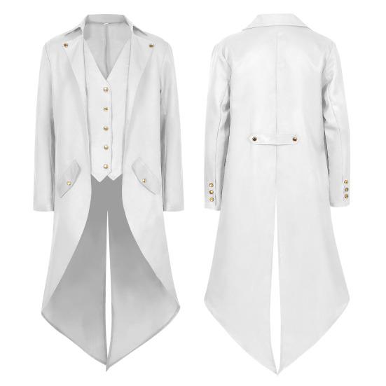 Средневековый смокинг, костюм, пальто, костюм на Хэллоуин, ретро смокинг, костюм на Хэллоуин, косплей, пиджак средней длины