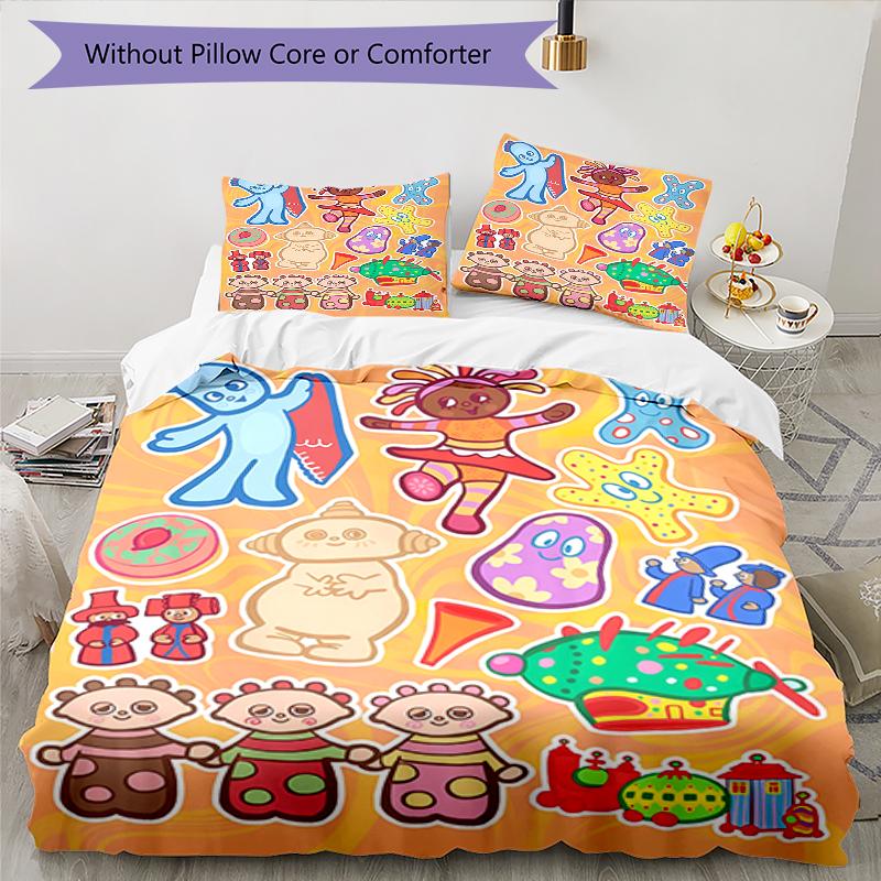 3pcs In the Night Garden2 Design Cover Set - HD Printed Bedding with 1 Cover and 2 Pillowcases - Perfect for Home and Dorm Decor