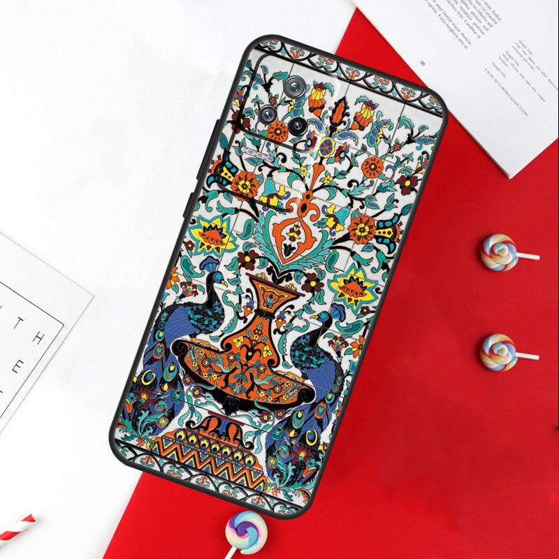 Древний Цветочный Чехол для Xiaomi 14T 11T 12T 13T Pro 13 14 15 Ultra POCO X7 Pro X3 X5 X6 F5 F6 M6 Pro