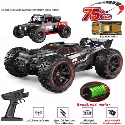 2024 Новинка 1:14 4WD RC Car Off-road Racing High Speed Brushless 2.4G RC Car RC Truck 75 Km/h Truck Electric Toy Adult Kids Toys Gift