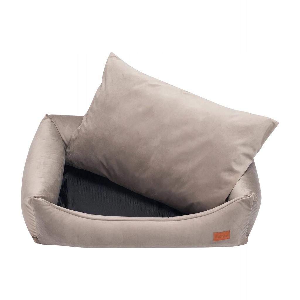 BEDDING sofa with cushion TERRIER beagle 90x70x20 Ukory premium BEIGE