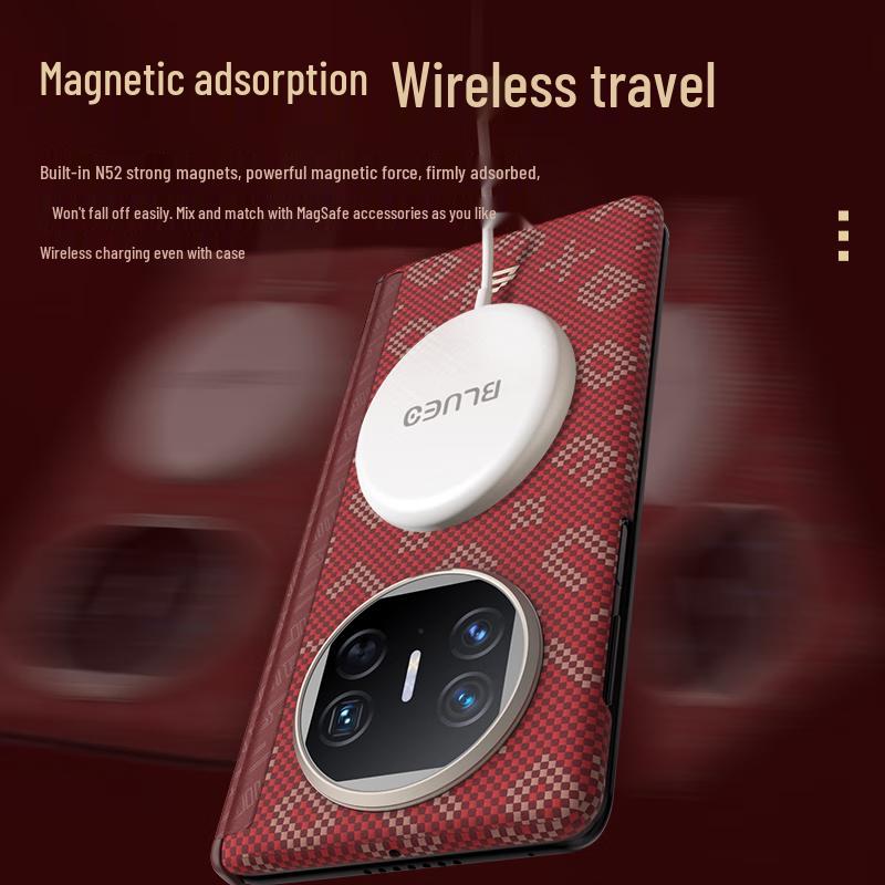 BLUEO Kevlar Aramid Fiber Magnetic Hinge Phone Case for Huawei Mate X Series