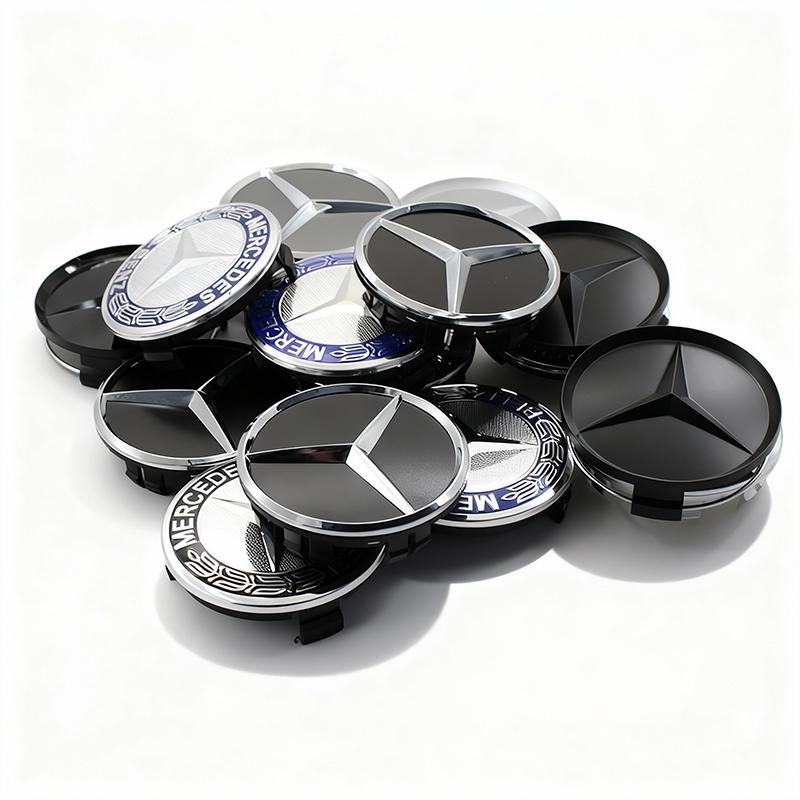 4Pcs 75mm Car Badge Wheel Center Cap For Mercedes Benz W176 W177 W204 W205 W212 W213 W206 X156 X253 W166 Hub Covers Accessories