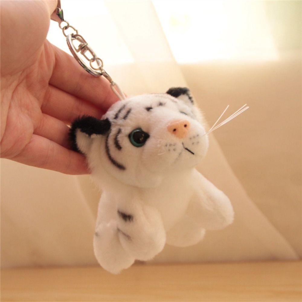 Cartoon Tiger Plush Keychain Stuffed Animal Wallet Hanging Decoration Cute Animal Charm  Purse
