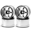 Inch Internal Beadlock Ring Wheel Tire Inner Internal Beadlock Wheels Hub RC Car Wraith 90018 RC Crawler 23 Silver and 2.2 No. (4 Pieces, Black)