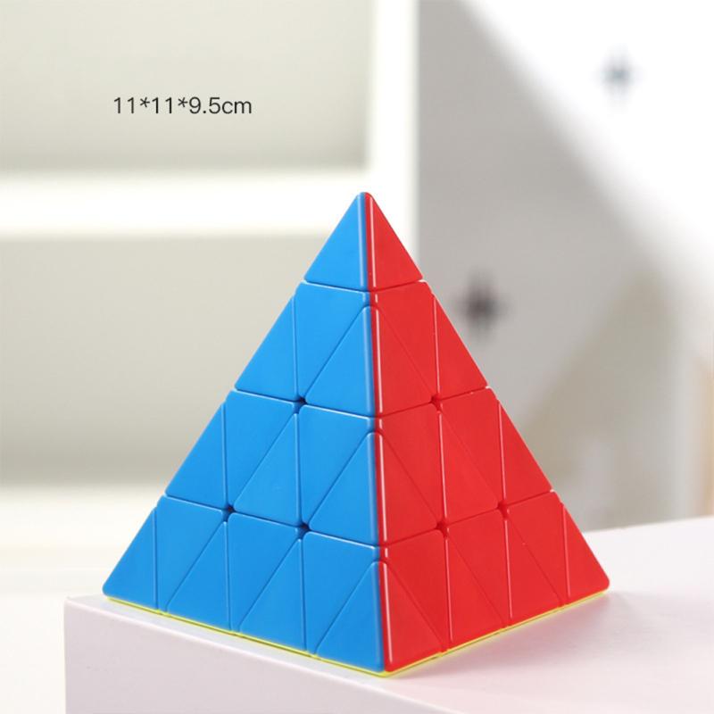 Pyramid Speed Cube Fast Smooth Turning Solid Durable Stickerless Frosted Puzzle Toy For Kids