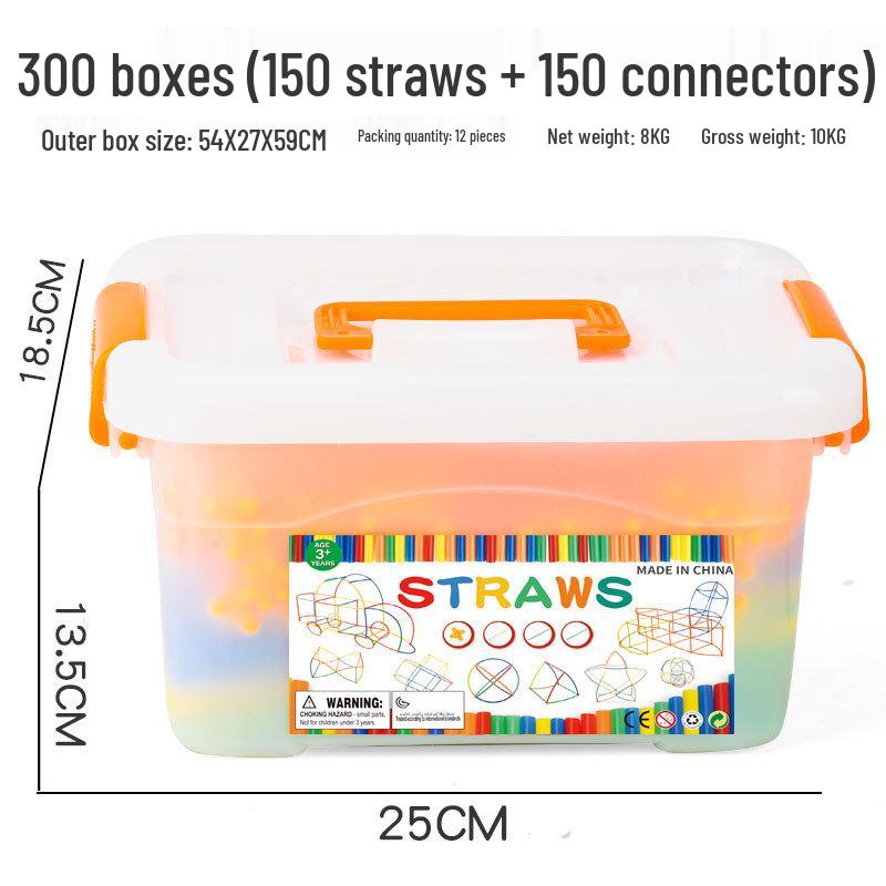 Детские 4D сцепляющиеся соломинки-конструктор для сборки в детском саду