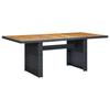 VidaXL Garden Table Dark Grey Woven Resin and Acacia Wood