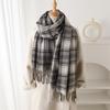 62*200Cm Imitation Cashmere Stripe Plaid Women Men Scarf Shawl Winter Pashmina Warm Wrap Foulard Neckerchief