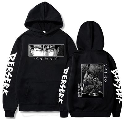 2023 Harajuku японского аниме Berserk Guts толстовки для мужчин Kawaii мультфильм графика графика хип-хоп модный пуловер для мужчин Sudaderas