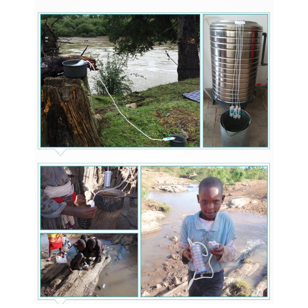 Очиститель воды для кемпинга Портативное устройство фильтрации питьевой воды Поддержка сифона/отрицательного давления 2