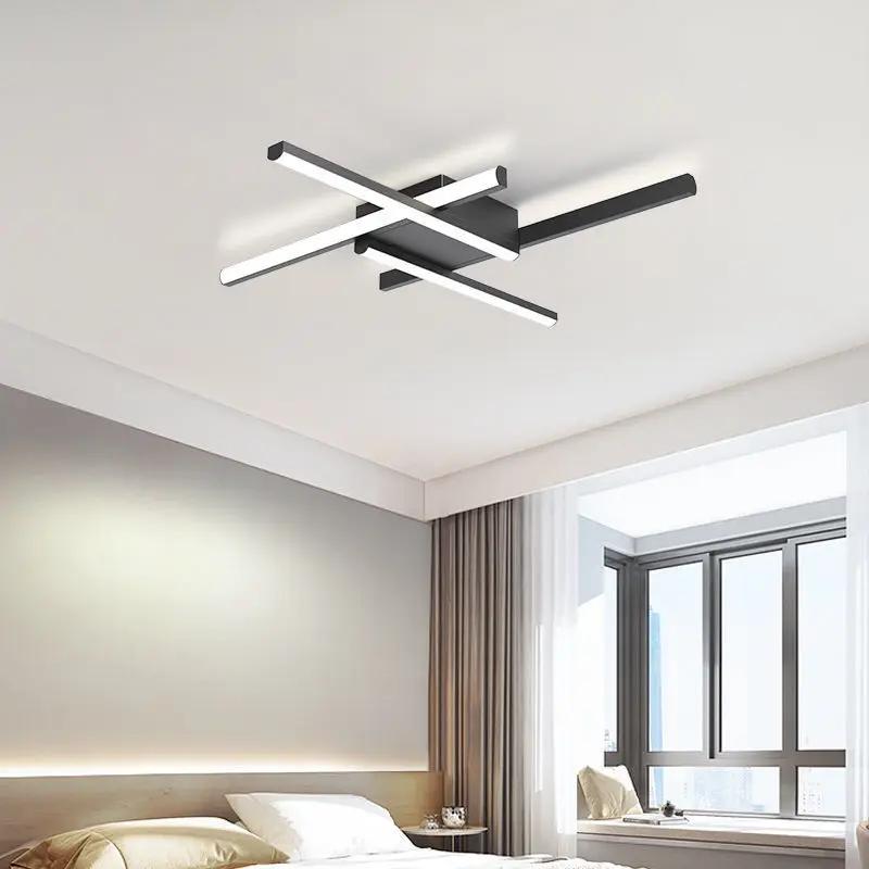 Светодиодные линейные потолочные светильники Современные квадратные лампы для гостиной, спальни, кабинета, интерьера отеля, ресторана, декоративные светильники