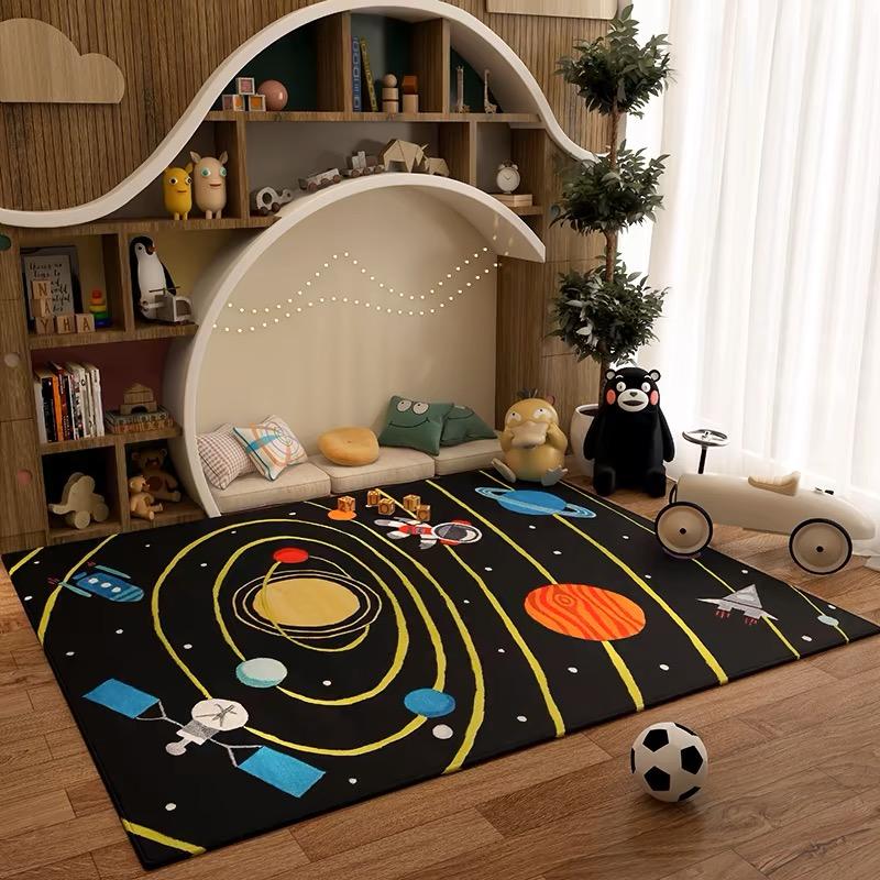 Коврик для детской комнаты, гостиной, коврик для ползания, большой размер, можно стирать в стиральной машине, коврик для чтения, игровой коврик с противоскользящим покрытием