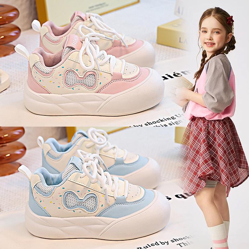 New styles of girls' shoes, children's athletic shoes, low-top sneakers, chunky-soled shoes, casual shoes for little girls, and loafers