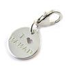 [N3259] - Silver Charm Pendant 'Je t'Aime Maman' Silver
