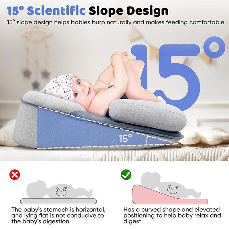 Страховочный ремень Детская клиновидная подушка для новорожденного Подушка-шезлонг Подушка от рефлюкса для кормления грудью для уменьшения срыгивания