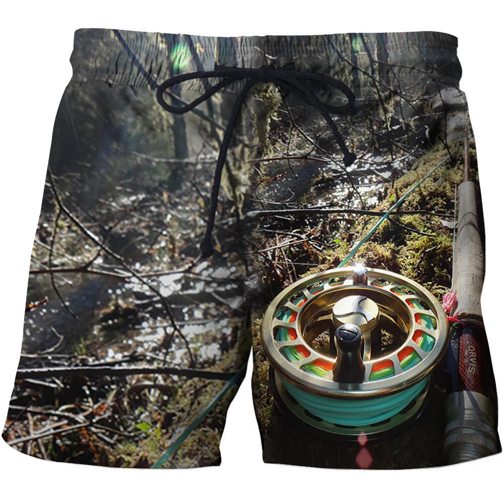 New Tropical HD 3D Swimming Trunks Shorts Mens Funny Fishing Bermuda Breathe Men's Boys Beach Pants Sport Shorts Fashion