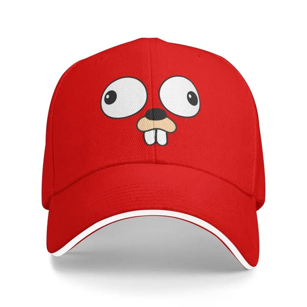 New Golang Gopher Go Face Baseball Caps Activities Snapback Hat Unisex Women Hats