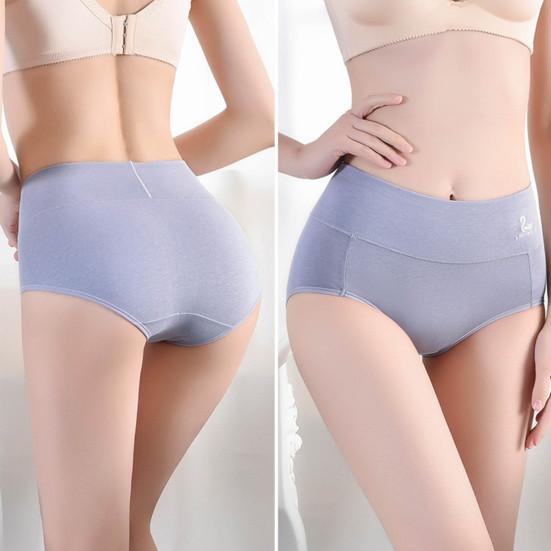 Stylish Lady Panties No Constraint Anti-septic Sweat Absorbing High Waist Women Briefs for Inner Wear