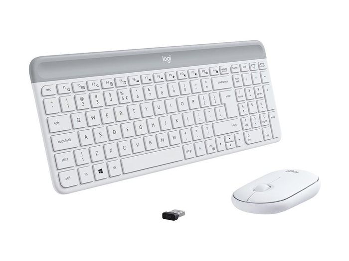 Clavier et souris sans fil - LOGITECH - MK470 - Blanc - 1 To - 8 Go