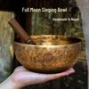 Nepal Full Moon Bronze Singing Bowl for Meditation, Mindfulness, Yoga, Sound Healing, and Ear Cleaning