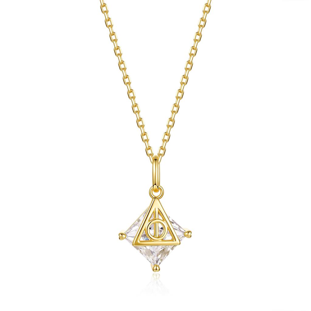 FANCIME x Harry Potter Официальная коллаборация Ожерелье Дары Смерти, Серебро, Коробка в стиле Гарри Поттера, Хэллоуин, Рождественский подарок