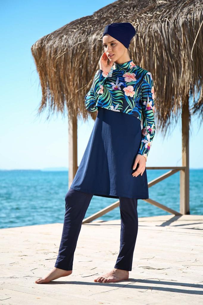 Женский Мусульманский Скромный Исламский Полный Чехол Буркини Пляжный Купальный Костюм Купальники Хиджаб Пляжная Одежда Купальник 4 шт.