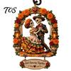 Durable Acrylic Ornaments Day of The Dead Ornament, Mexcian Flower Skeleton Hanging Decoration, Dia Indoor Home Accents De Los Muertos Sugar
