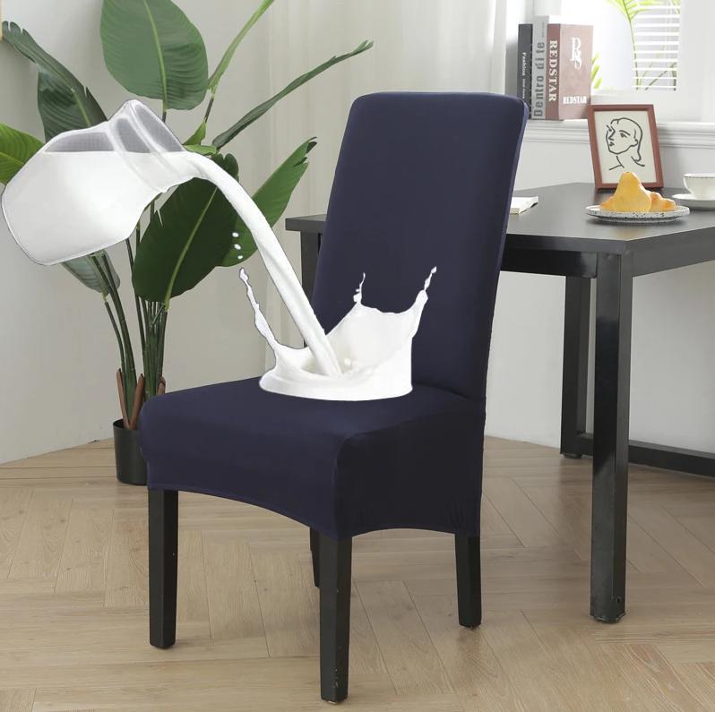 Очень большие водонепроницаемые однотонные эластичные чехлы на стулья XL