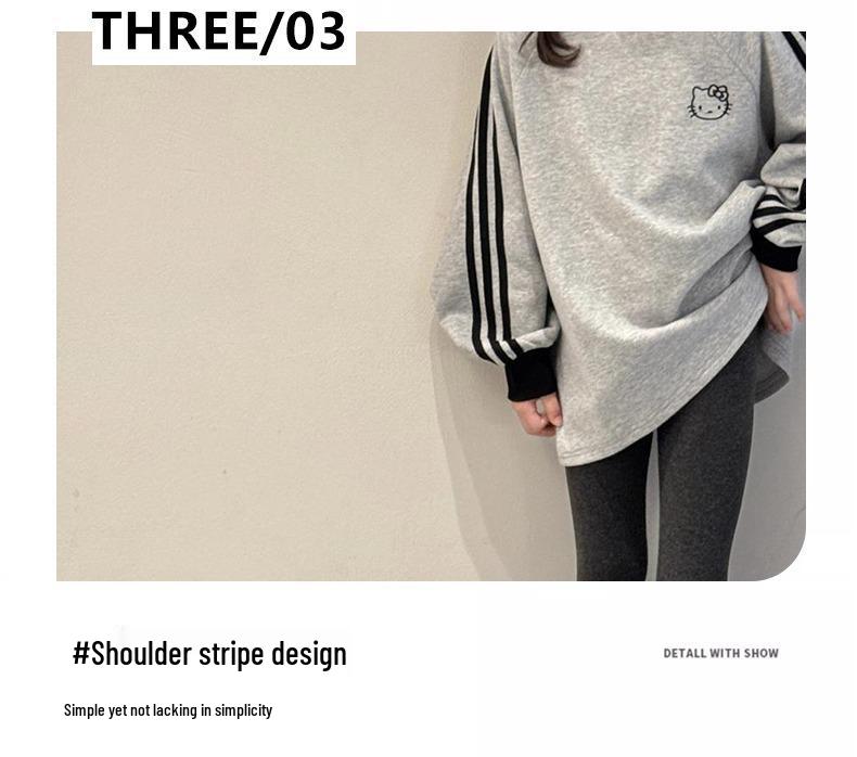 Девочковая толстовка Hello Kitty с начесом - Коллекция Осень/Зима 2025