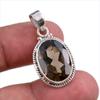Natural Smoky Quartz Gemstone Handmade 925 Solid Silver Gift Pendant 1.25" B1u02