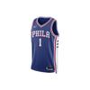 Футболка NBA Philadelphia 76Ers Icon Edition Rush синяя/университетская красная/белая мужская уличная одежда DN2018-405