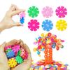 100/200pcs Snowflake Building Blocks Toys Assembly Educational Toy Children DIY Game Construction Kindergarten Kids Gift TMZ