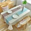 Elegant Modern Multi -Color Printed Rectangular Tablecloth For Table And Home Decoration Waterproof Coffee Tablecloth