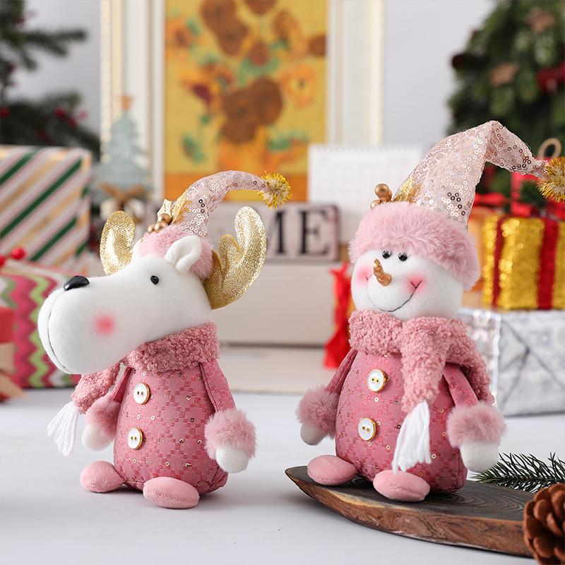 Рождественский гном плюшевый декор для дома милая розовая рождественская кукла