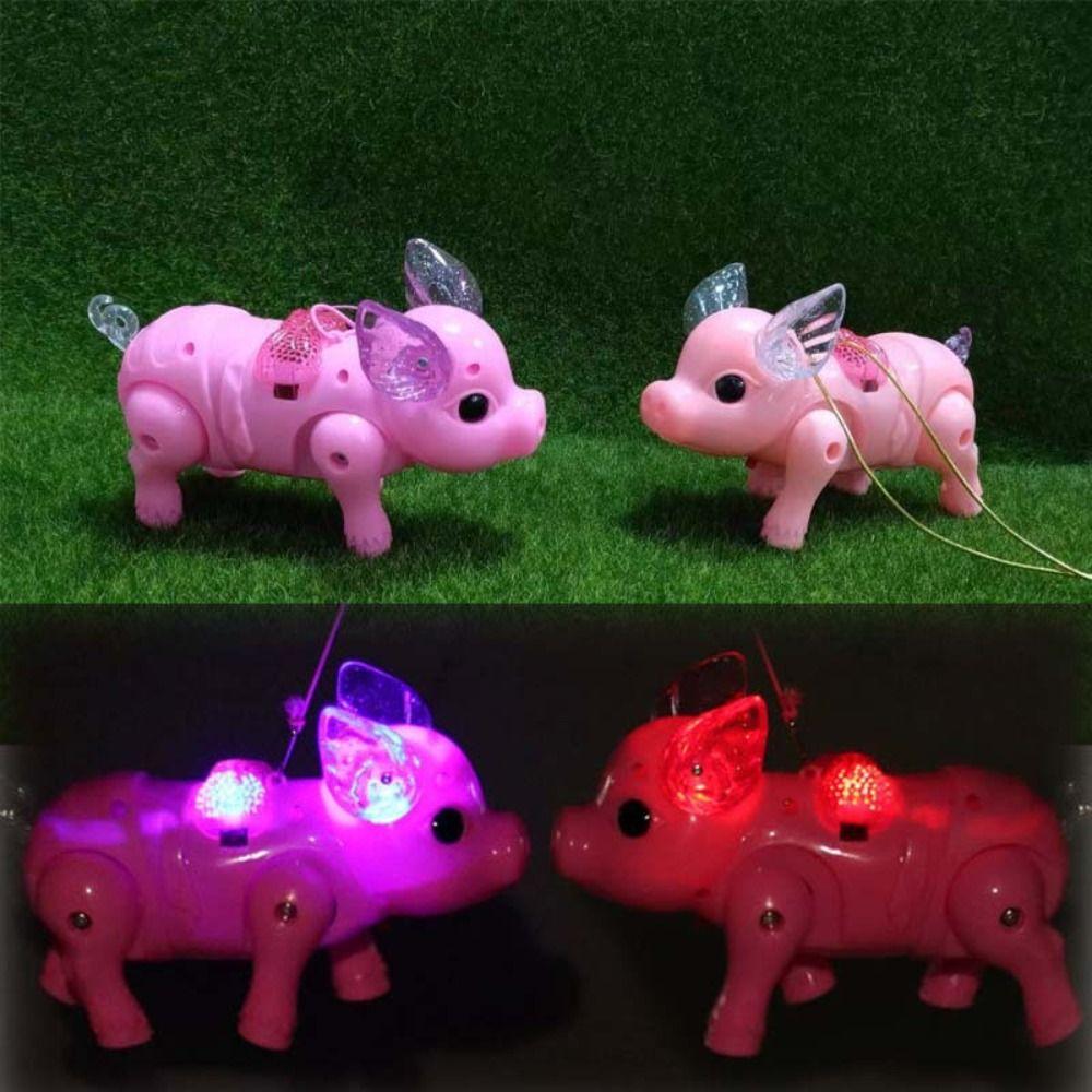 Batteries Powered Music Walking Pig Action Figure Toys Interactive Toys  Music   Baby Kids Pets
